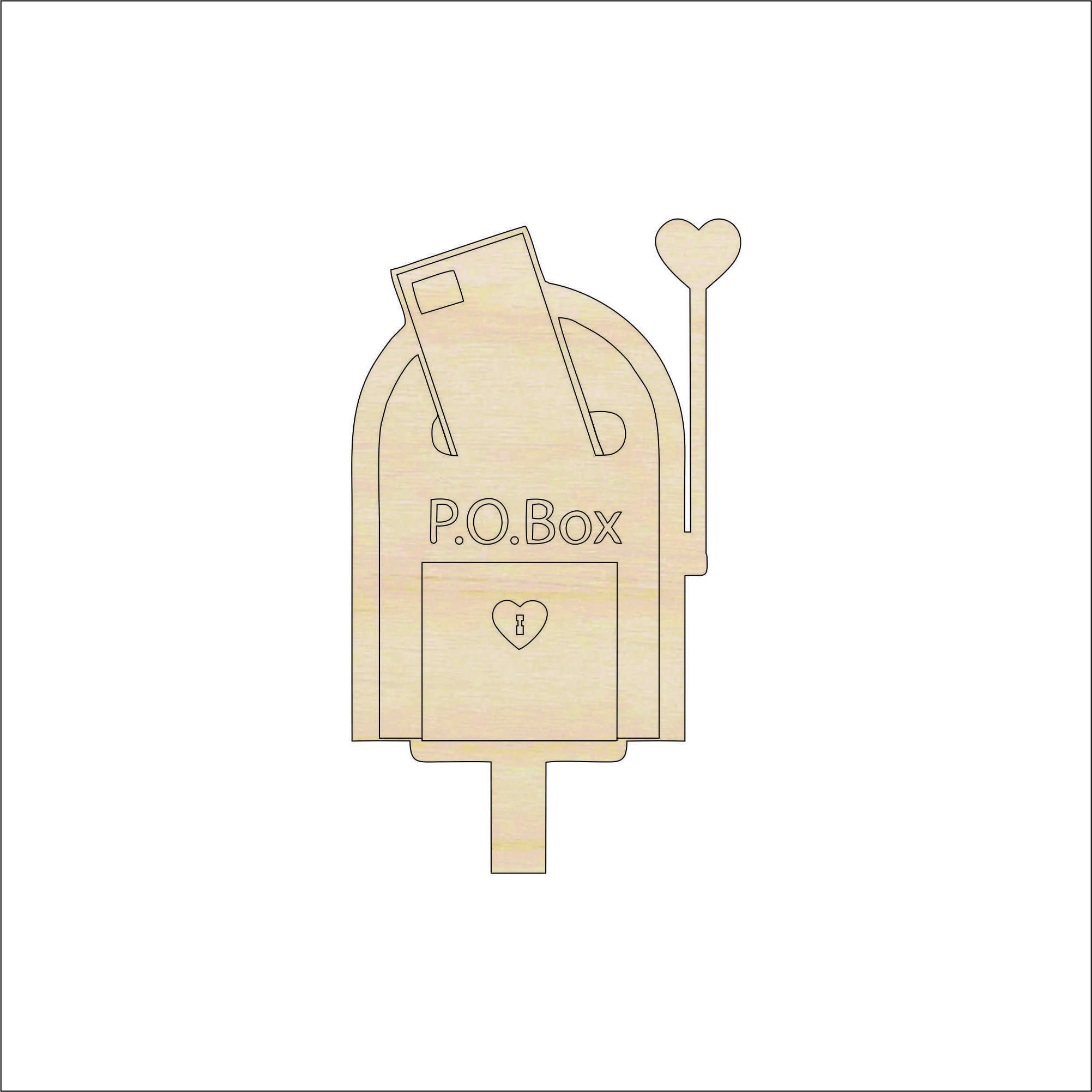 Building Mailbox - Laser Cut Out Unfinished Wood Craft Shape BLD135 Building Mailbox - Laser Cut Out Unfinished Wood Craft Shape BLD135