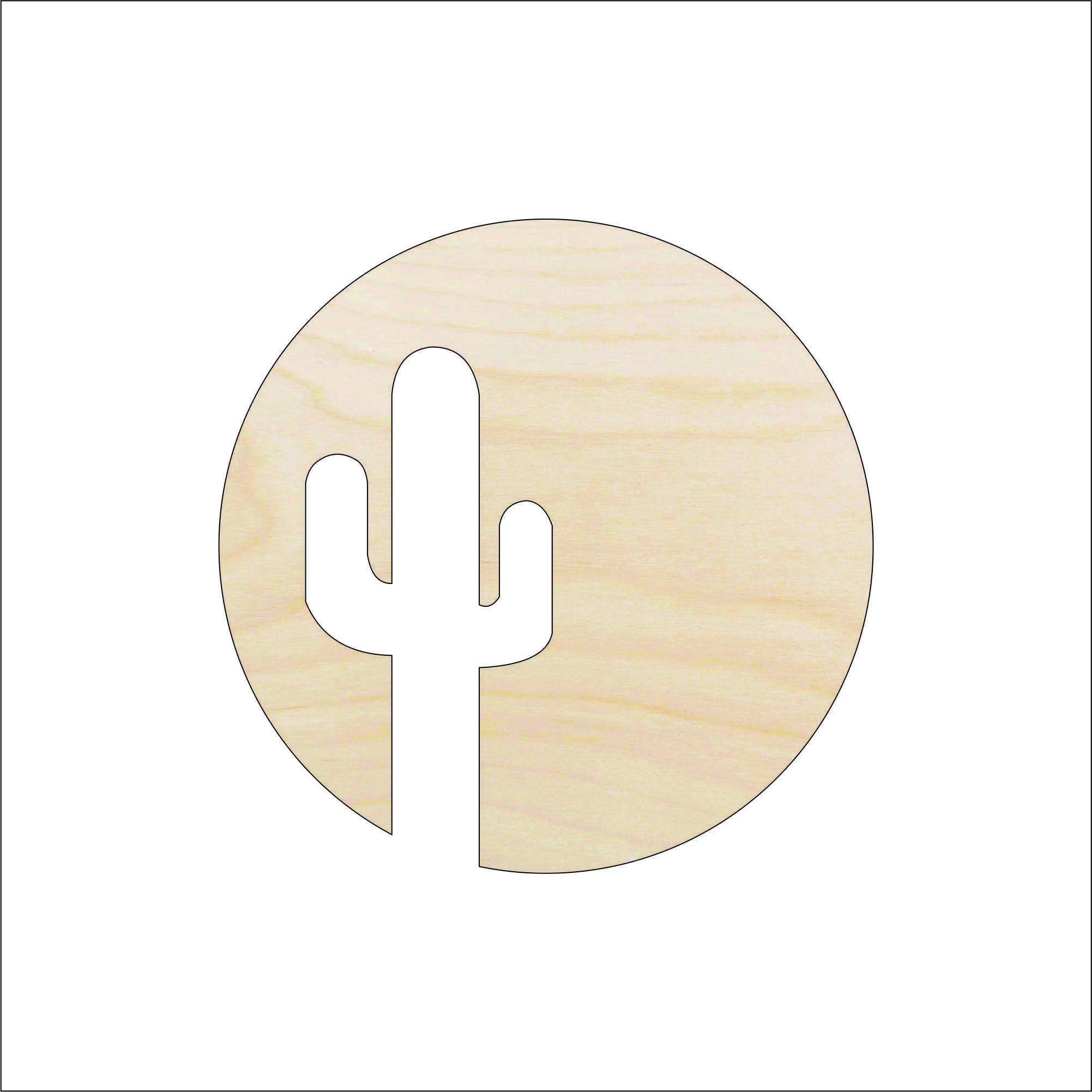 Tree Cactus - Laser Cut Out Unfinished Wood Craft Shape TRE88 Tree Cactus - Laser Cut Out Unfinished Wood Craft Shape TRE88