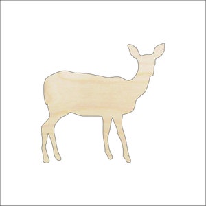Deer - Laser Cut Out Unfinished Wood Craft Shape DER4 Deer - Laser Cut Out Unfinished Wood Craft Shape DER4