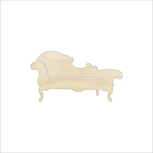Lounge Chair Chaise - Wood Craft Shape Laser Cut Out & Unfinished DIY Craft Supply  DCR35