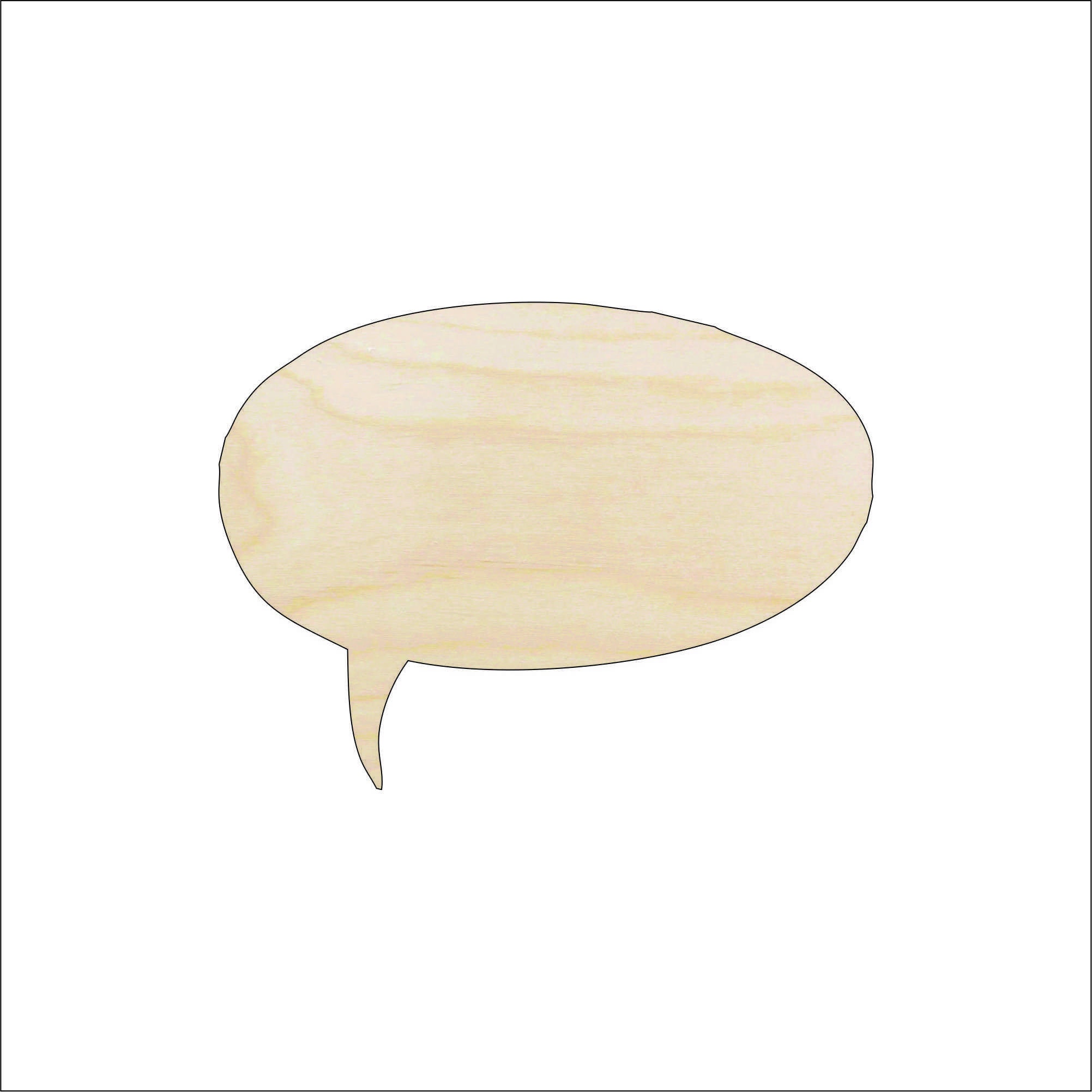 Word Bubble - Laser Cut Out Unfinished Wood Craft Shape WRD23 Word Bubble - Laser Cut Out Unfinished Wood Craft Shape WRD23
