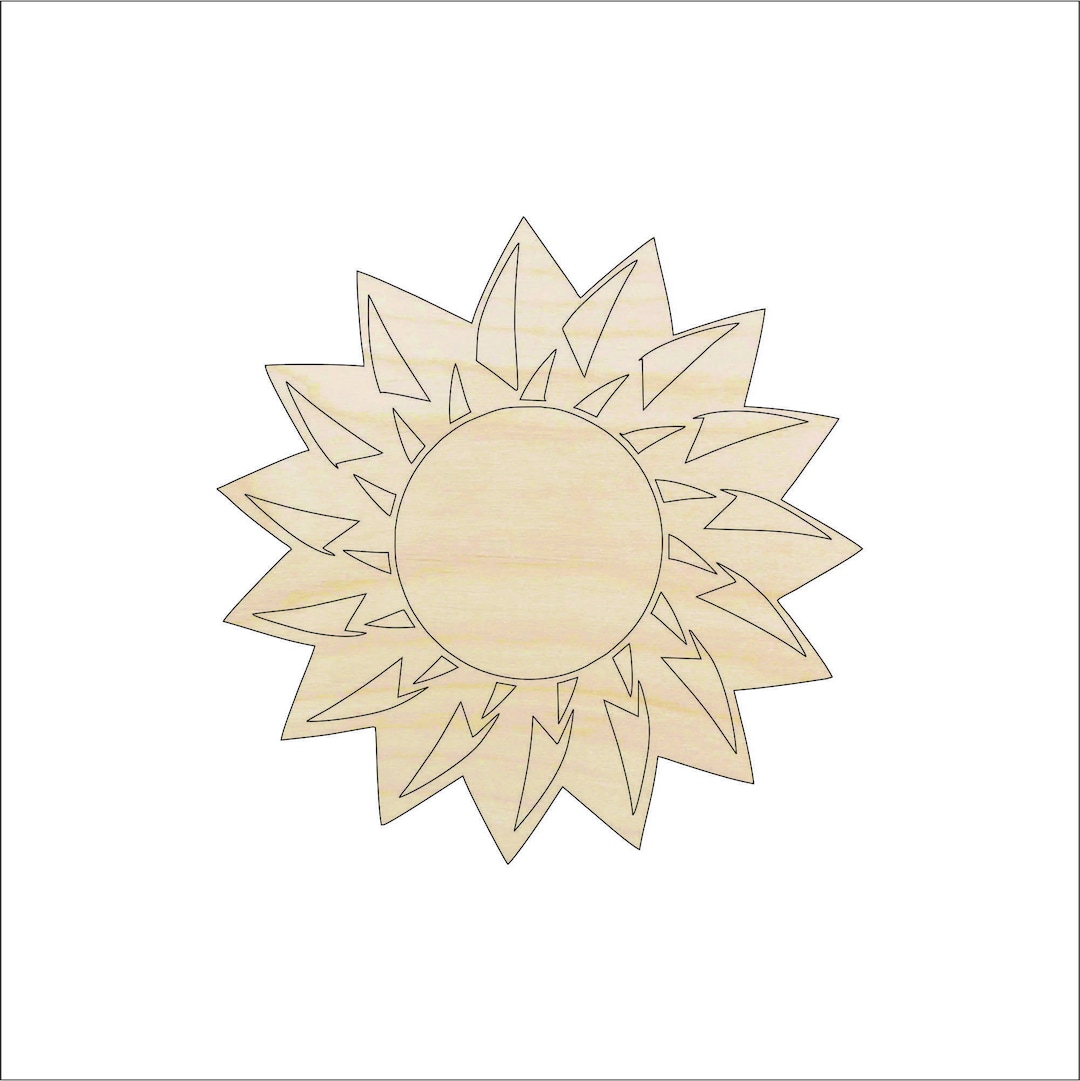 Sun - Laser Cut Out Unfinished Wood Craft Shape SKY31 Sun - Laser Cut Out Unfinished Wood Craft Shape SKY31