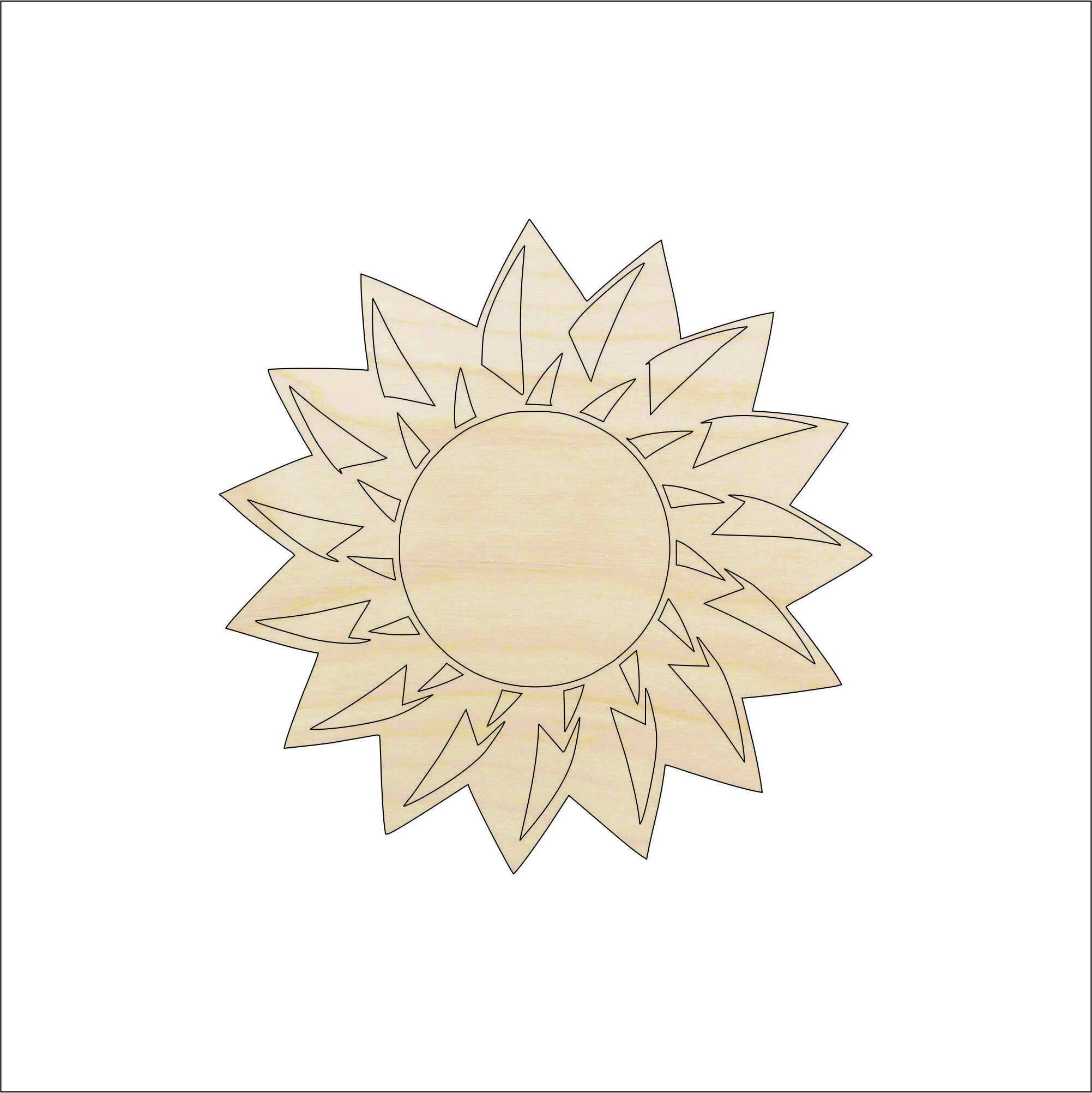 Sun - Laser Cut Out Unfinished Wood Craft Shape SKY31 Sun - Laser Cut Out Unfinished Wood Craft Shape SKY31