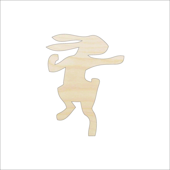 Bunny - Laser Cut Out Unfinished Wood Craft Shape BNY4 Bunny - Laser Cut Out Unfinished Wood Craft Shape BNY4