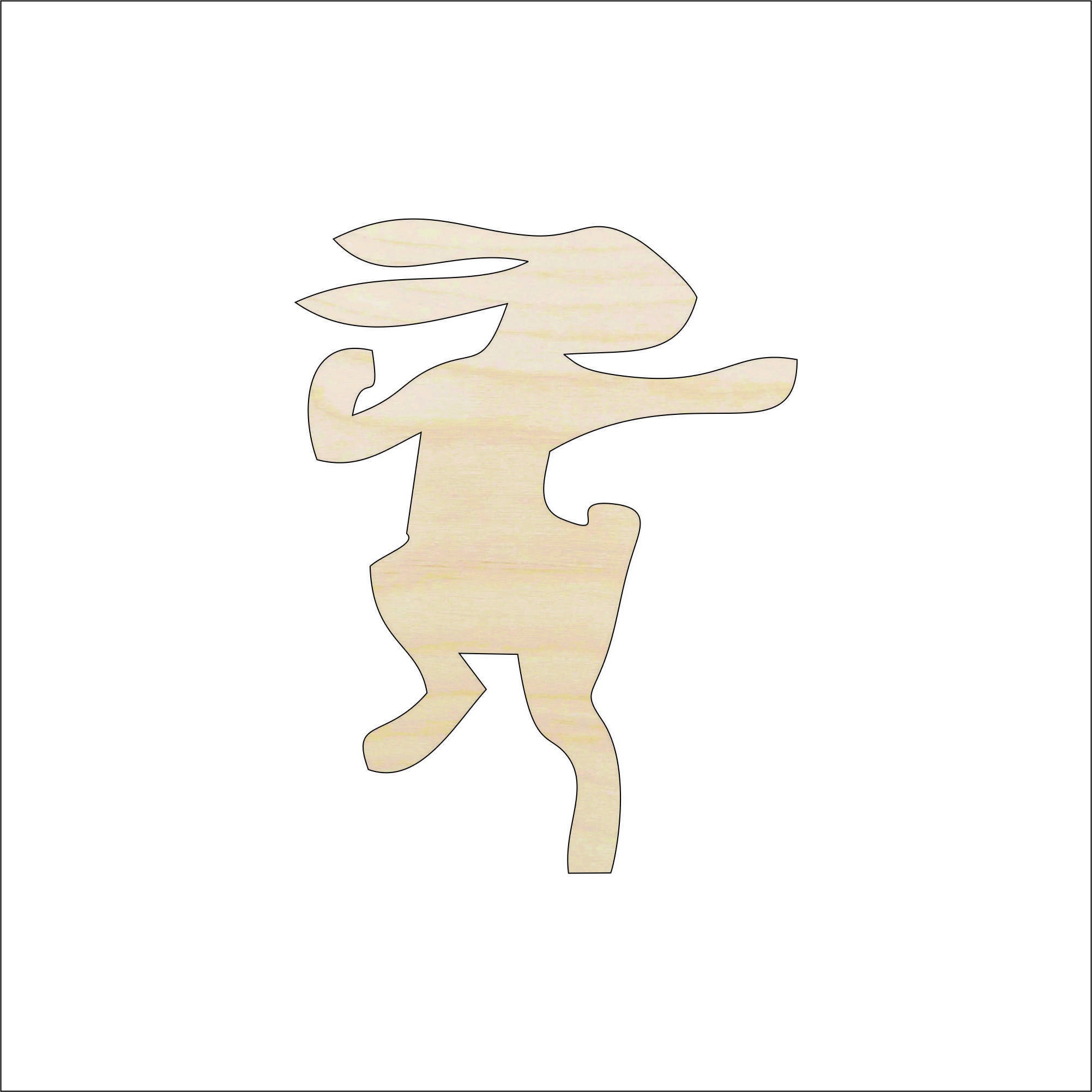 Bunny - Laser Cut Out Unfinished Wood Craft Shape BNY4 Bunny - Laser Cut Out Unfinished Wood Craft Shape BNY4