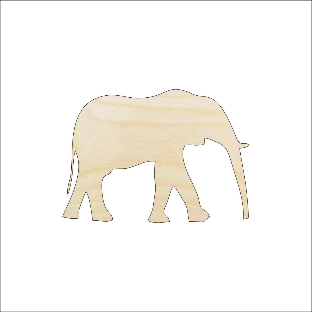 Elephant - Laser Cut Out Unfinished Wood Craft Shape ELE15