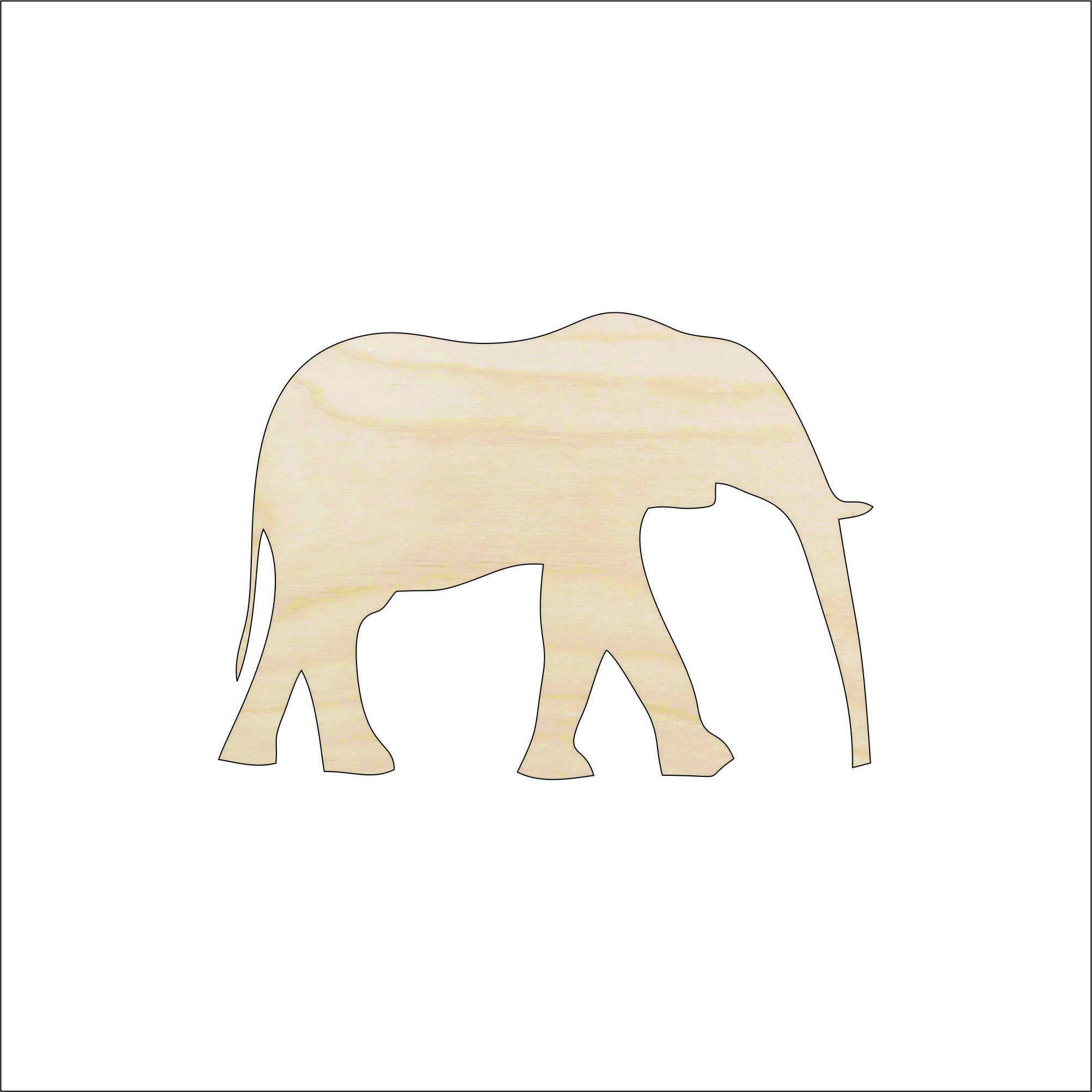 Elephant - Laser Cut Out Unfinished Wood Craft Shape ELE15 Elephant - Laser Cut Out Unfinished Wood Craft Shape ELE15