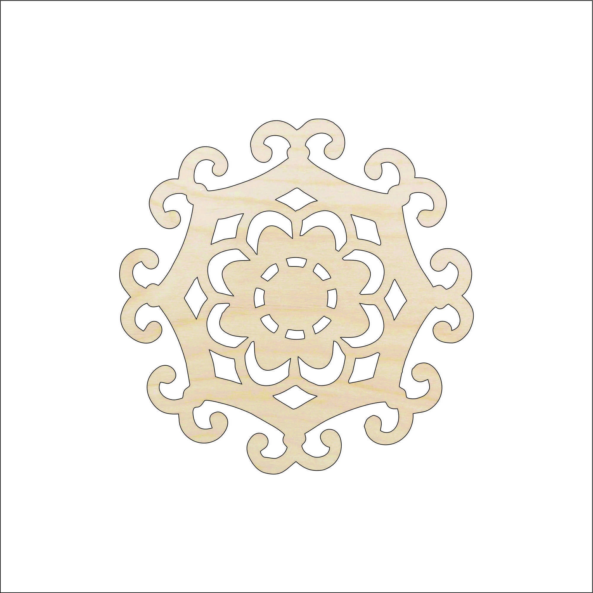 Design - Laser Cut Out Unfinished Wood Craft Shape DSN21 Design - Laser Cut Out Unfinished Wood Craft Shape DSN21