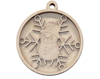 3D Ornament Cat 4 Pieces Laser Cut Out Unfinished ORN141 3D Ornament Cat 4 Pieces Laser Cut Out Unfinished ORN141