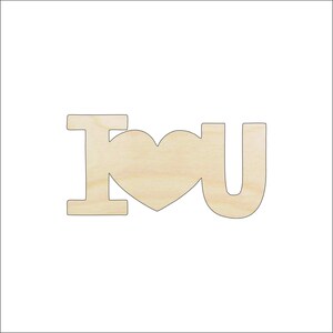 Word I Love You Heart - Laser Cut Out Unfinished Wood Craft Shape VAL23 Word I Love You Heart - Laser Cut Out Unfinished Wood Craft Shape VAL23