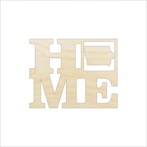 State Iowa Home - Laser Cut Out Unfinished Wood Craft Shape STAT13 State Iowa Home - Laser Cut Out Unfinished Wood Craft Shape STAT13