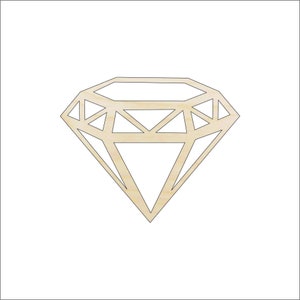 Diamond - Laser Cut Out Unfinished Wood Craft Shape XTR21 Diamond - Laser Cut Out Unfinished Wood Craft Shape XTR21