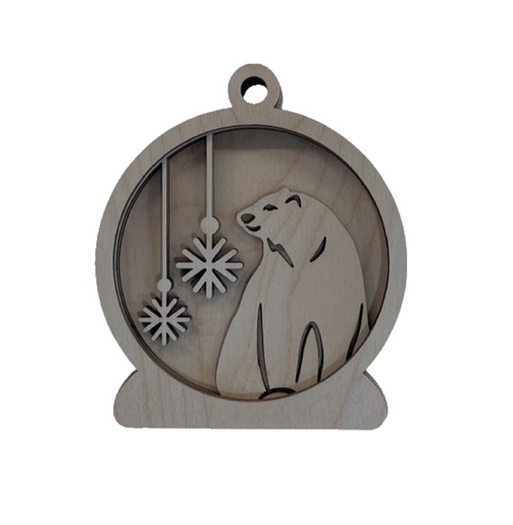 3D Ornament Deer 6 Pieces Laser Cut Out Unfinished ORN136 3D Ornament Deer 6 Pieces Laser Cut Out Unfinished ORN136