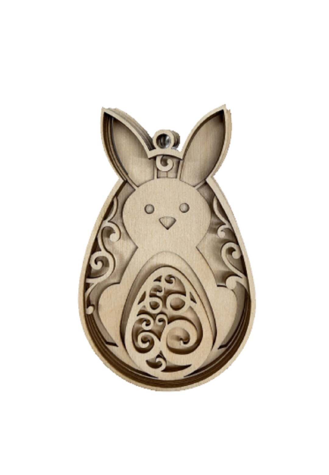3D Ornament Bunny 5 Pieces Laser Cut Out Unfinished ORN272 3D Ornament Bunny 5 Pieces Laser Cut Out Unfinished ORN272