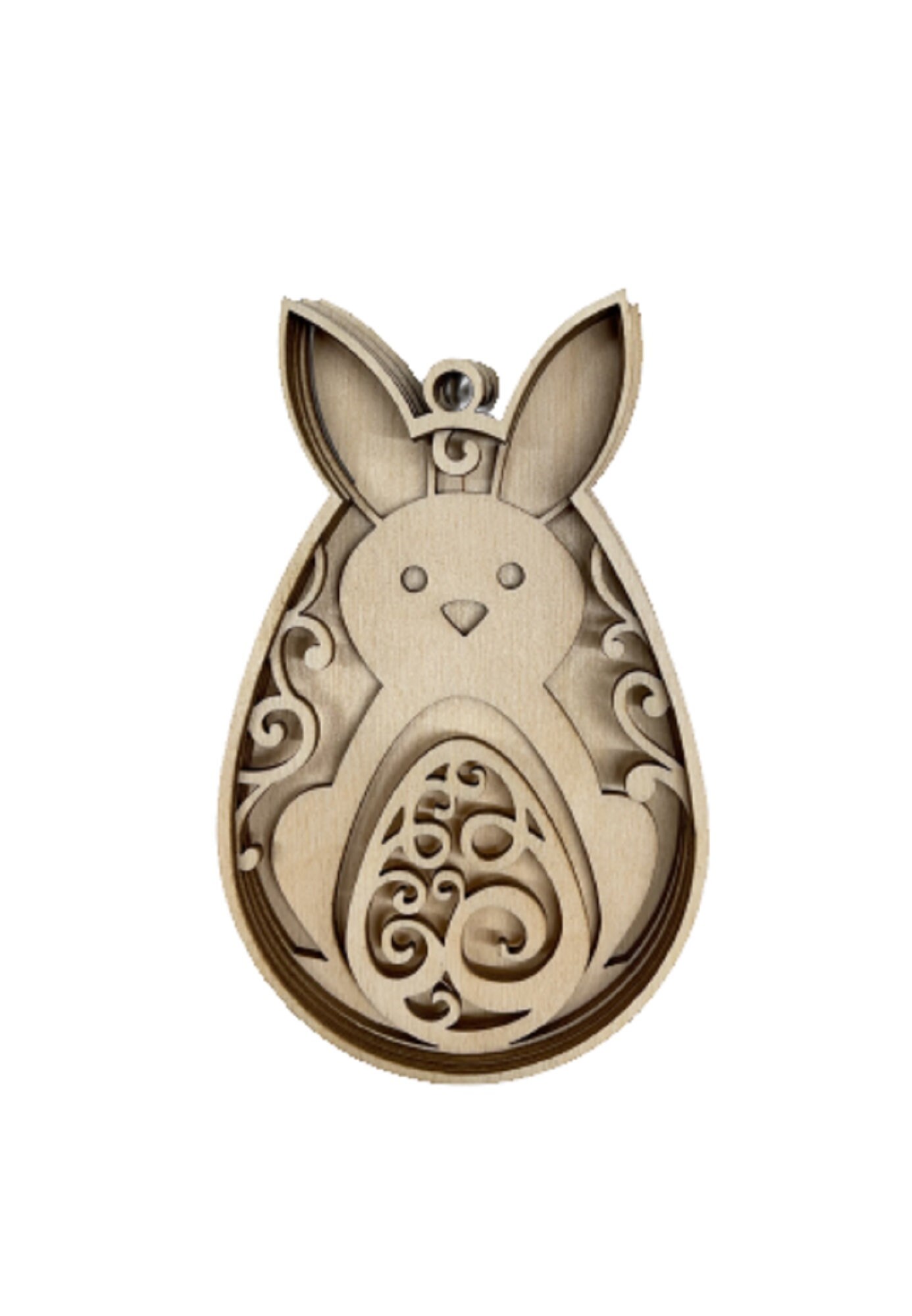 3D Ornament Bunny 5 Pieces Laser Cut Out Unfinished ORN272 3D Ornament Bunny 5 Pieces Laser Cut Out Unfinished ORN272