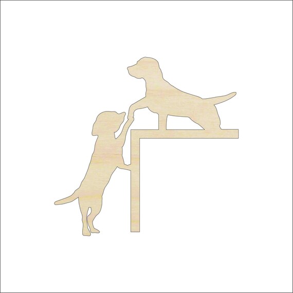 Shelf Sitter Dog - Laser Cut Out Unfinished Wood Craft Shape SHLF25 Shelf Sitter Dog - Laser Cut Out Unfinished Wood Craft Shape SHLF25