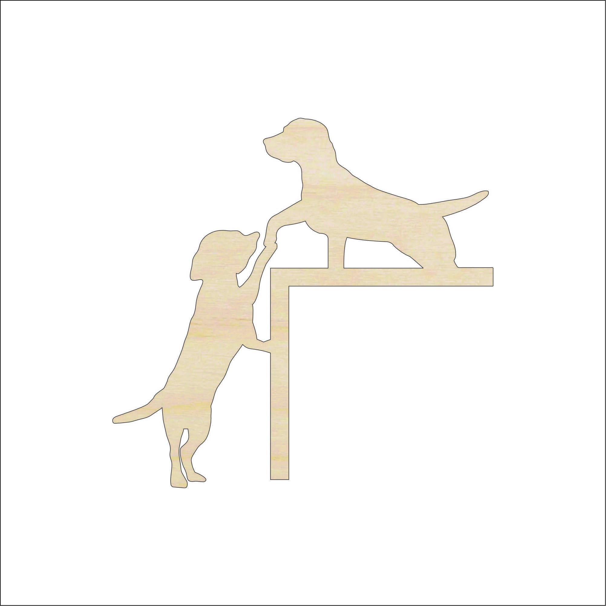 Shelf Sitter Dog - Laser Cut Out Unfinished Wood Craft Shape SHLF25 Shelf Sitter Dog - Laser Cut Out Unfinished Wood Craft Shape SHLF25