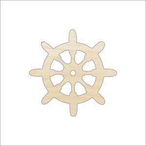 Boat Wheel - Laser Cut Out Unfinished Wood Craft Shape BOT26 Boat Wheel - Laser Cut Out Unfinished Wood Craft Shape BOT26