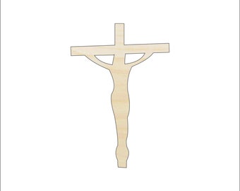 Cross - Laser Cut Out Unfinished Wood Craft Shape REL79 Cross - Laser Cut Out Unfinished Wood Craft Shape REL79