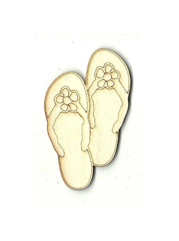 Flip Flops Laser Cut Out Unfinished Wood Shape Craft Supply - Etsy