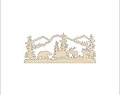 Scene Animal - Laser Cut Out Unfinished Wood Craft Shape ANML80 Scene Animal - Laser Cut Out Unfinished Wood Craft Shape ANML80