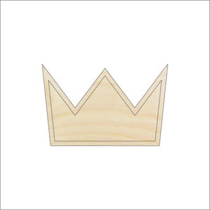Crown - Laser Cut Out Unfinished Wood Craft Shape CLT93 Crown - Laser Cut Out Unfinished Wood Craft Shape CLT93