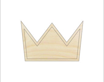 Crown - Laser Cut Out Unfinished Wood Craft Shape CLT93 Crown - Laser Cut Out Unfinished Wood Craft Shape CLT93