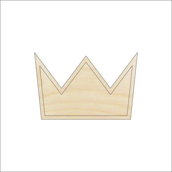 Crown - Laser Cut Out Unfinished Wood Craft Shape CLT93 Crown - Laser Cut Out Unfinished Wood Craft Shape CLT93