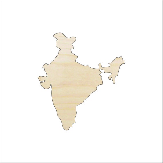 Country India - Laser Cut Out Unfinished Wood Craft Shape WLD67 Country India - Laser Cut Out Unfinished Wood Craft Shape WLD67