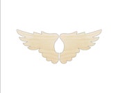 Wing - Laser Cut Out Unfinished Wood Craft Shape WNG9 Wing - Laser Cut Out Unfinished Wood Craft Shape WNG9