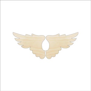 Wing - Laser Cut Out Unfinished Wood Craft Shape WNG9 Wing - Laser Cut Out Unfinished Wood Craft Shape WNG9