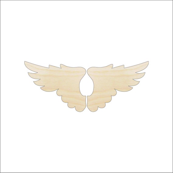 Wing - Laser Cut Out Unfinished Wood Craft Shape WNG9 Wing - Laser Cut Out Unfinished Wood Craft Shape WNG9