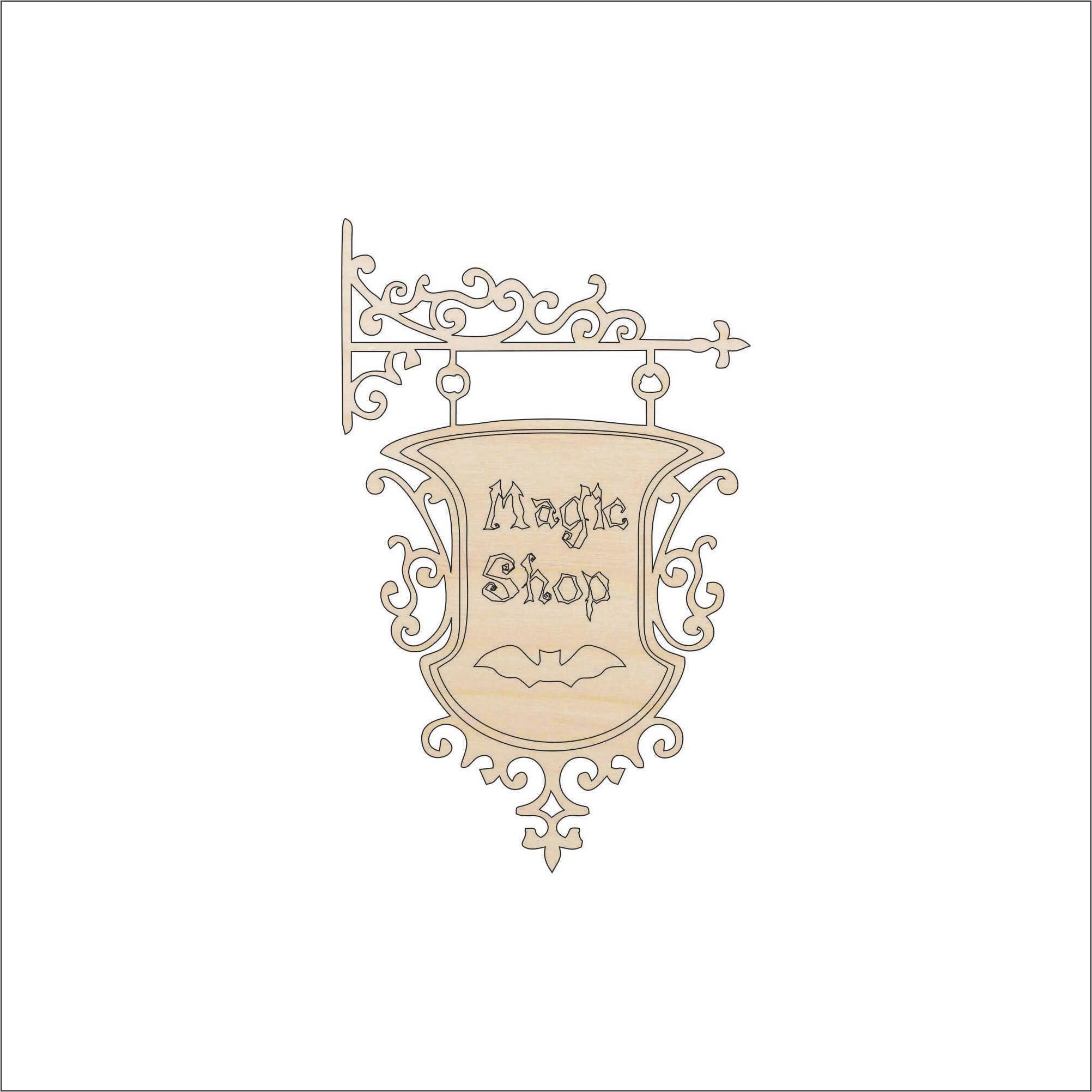 Magic Shop Sign Wood Craft Shape- Laser Cut Out & Unfinished DIY Art ...