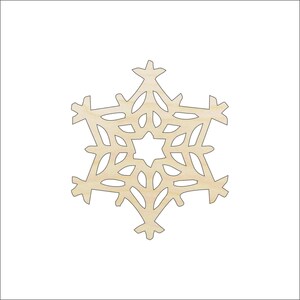 Snowflake - Laser Cut Out Unfinished Wood Craft Shape SNW56 Snowflake - Laser Cut Out Unfinished Wood Craft Shape SNW56