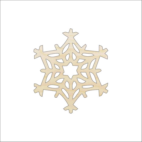Snowflake - Laser Cut Out Unfinished Wood Craft Shape SNW56 Snowflake - Laser Cut Out Unfinished Wood Craft Shape SNW56