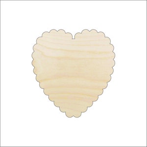 Heart - Laser Cut Out Unfinished Wood Craft Shape HRT9 Heart - Laser Cut Out Unfinished Wood Craft Shape HRT9