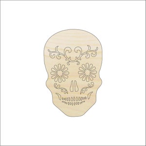 Skull - Laser Cut Out Unfinished Wood Craft Shape SKL30 Skull - Laser Cut Out Unfinished Wood Craft Shape SKL30