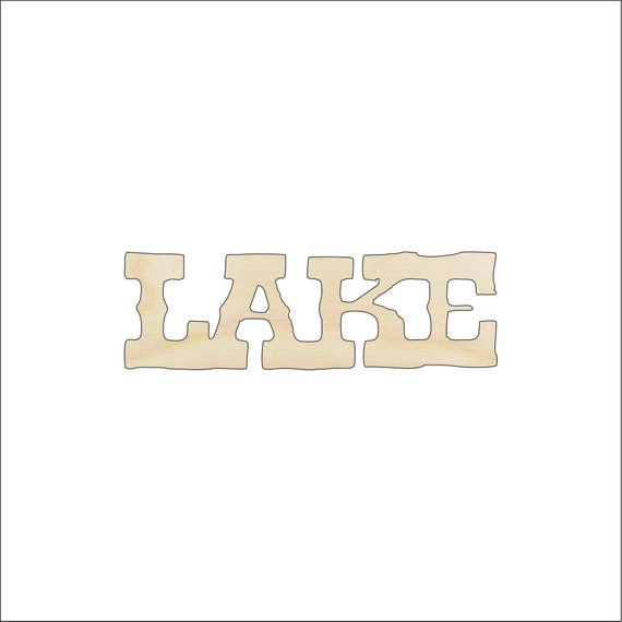 Word Lake - Laser Cut Out Unfinished Wood Craft Shape TRP19 Word Lake - Laser Cut Out Unfinished Wood Craft Shape TRP19