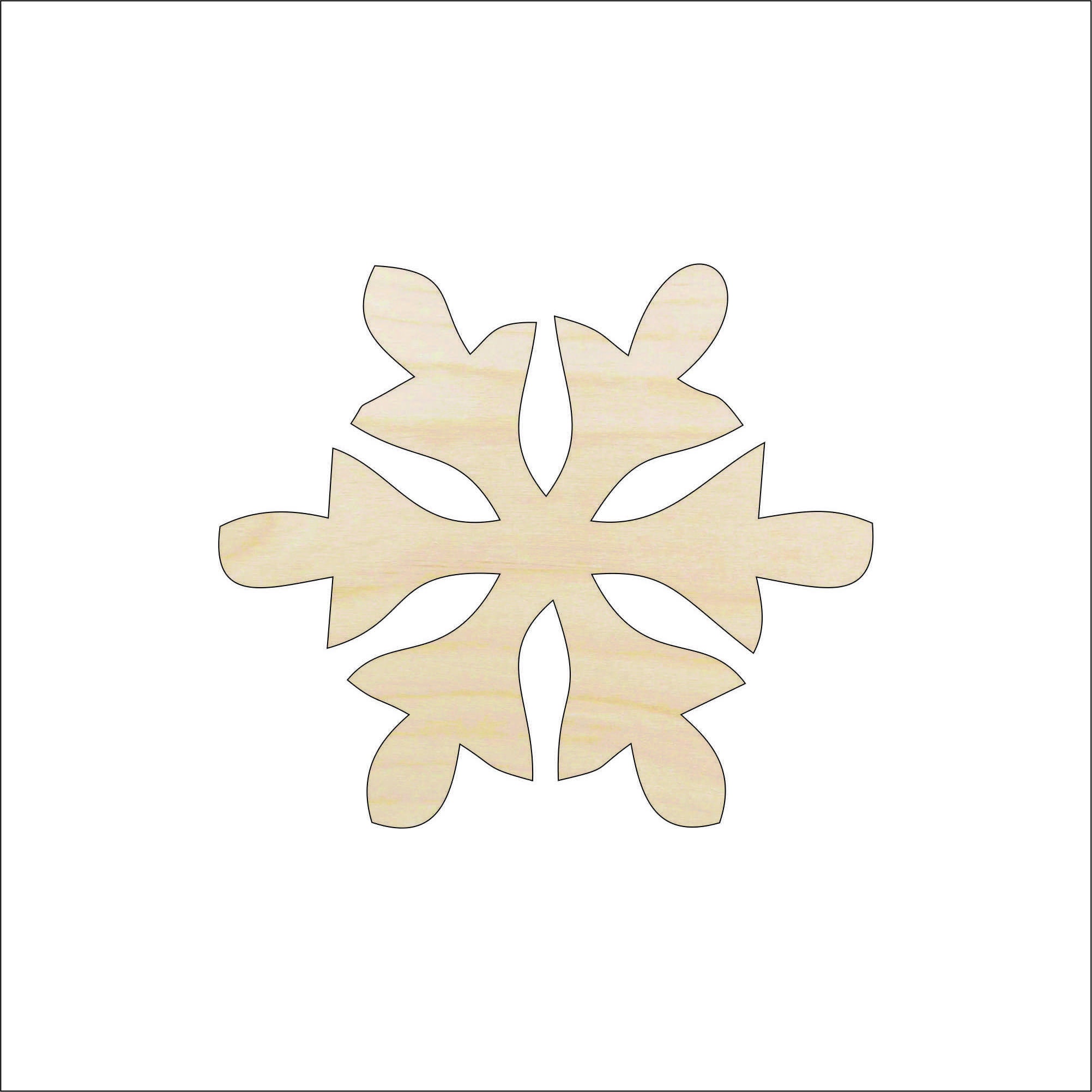 Snowflake - Laser Cut Out Unfinished Wood Craft Shape SNW54 Snowflake - Laser Cut Out Unfinished Wood Craft Shape SNW54