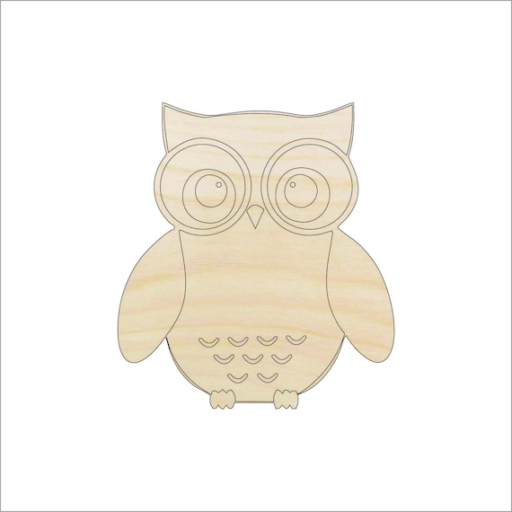 Bird Owl - Laser Cut Out Unfinished Wood Craft Shape BRD28 Bird Owl - Laser Cut Out Unfinished Wood Craft Shape BRD28