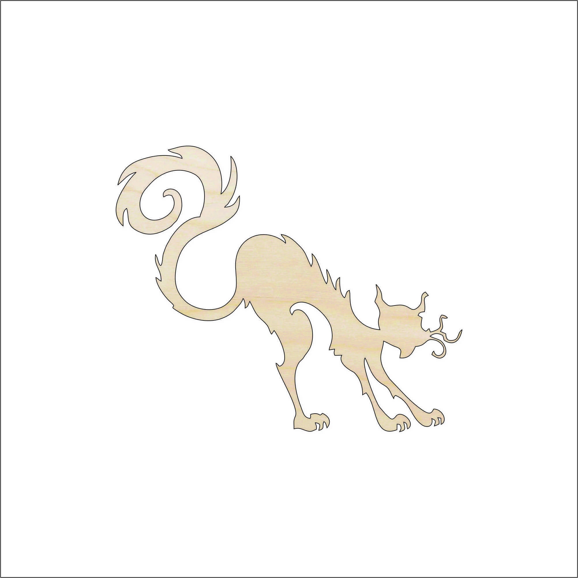 Cat - Laser Cut Out Unfinished Wood Craft Shape FAL139 Cat - Laser Cut Out Unfinished Wood Craft Shape FAL139
