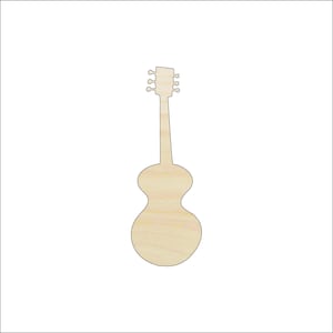 Music Guitar - Laser Cut Out Unfinished Wood Craft Shape MSC20 Music Guitar - Laser Cut Out Unfinished Wood Craft Shape MSC20