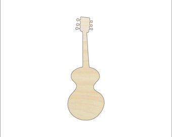 Music Guitar - Laser Cut Out Unfinished Wood Craft Shape MSC20 Music Guitar - Laser Cut Out Unfinished Wood Craft Shape MSC20