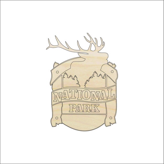 Sign National Park - Laser Cut Out Unfinished Wood Craft Shape TRP56 Sign National Park - Laser Cut Out Unfinished Wood Craft Shape TRP56