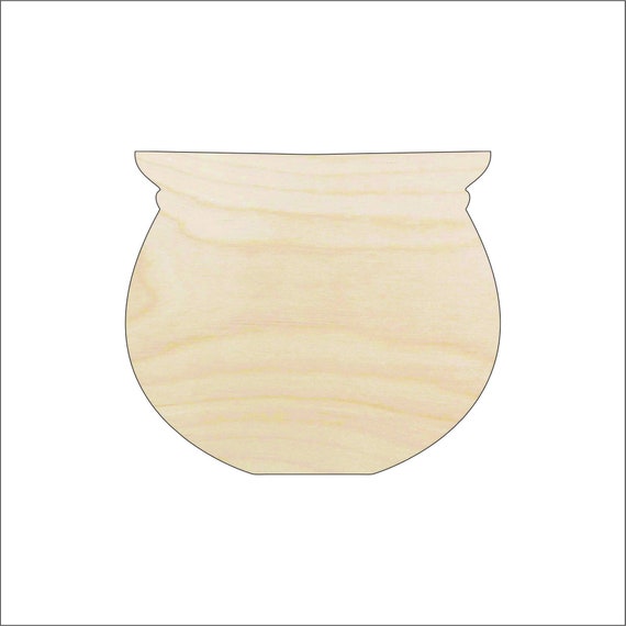 Container Cauldron - Laser Cut Out Unfinished Wood Craft Shape FAL176 Container Cauldron - Laser Cut Out Unfinished Wood Craft Shape FAL176