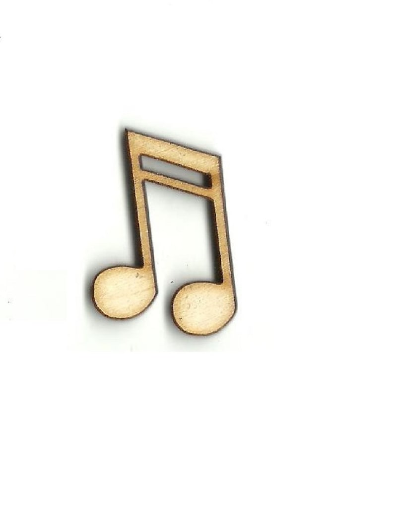 Laser Cut Out Unfinished Wood Shape Craft Supply MSC26 Music Note