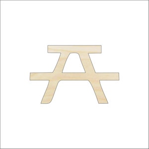 Food Picnic Table - Laser Cut Out Unfinished Wood Craft Shape BLD94 Food Picnic Table - Laser Cut Out Unfinished Wood Craft Shape BLD94