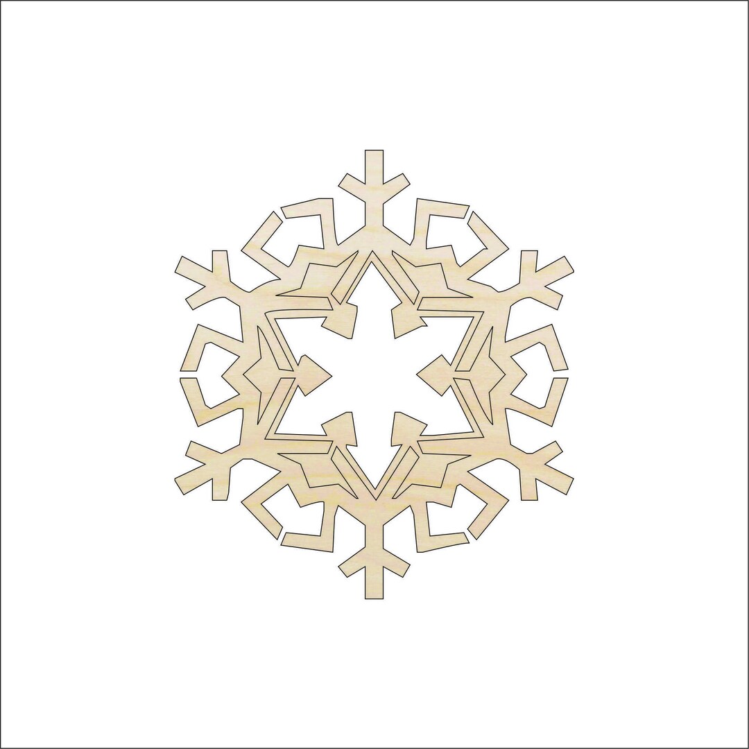 Snowflake - Laser Cut Out Unfinished Wood Craft Shape SNW52 Snowflake - Laser Cut Out Unfinished Wood Craft Shape SNW52