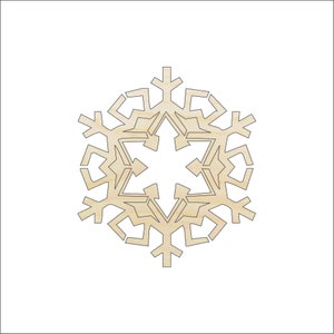 Snowflake - Laser Cut Out Unfinished Wood Craft Shape SNW52 Snowflake - Laser Cut Out Unfinished Wood Craft Shape SNW52
