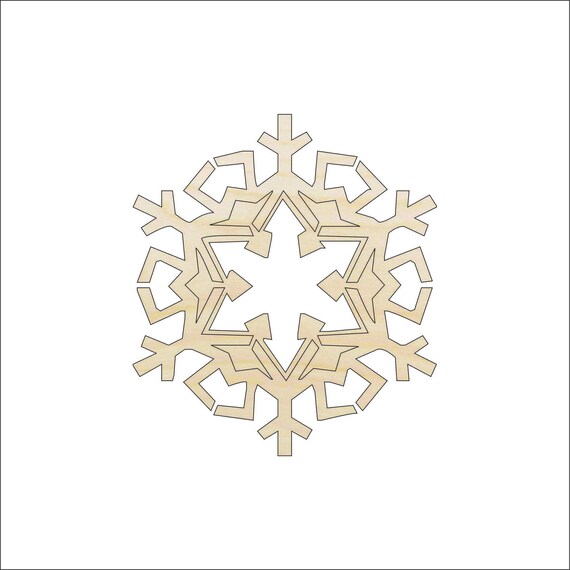 Snowflake - Laser Cut Out Unfinished Wood Craft Shape SNW52 Snowflake - Laser Cut Out Unfinished Wood Craft Shape SNW52